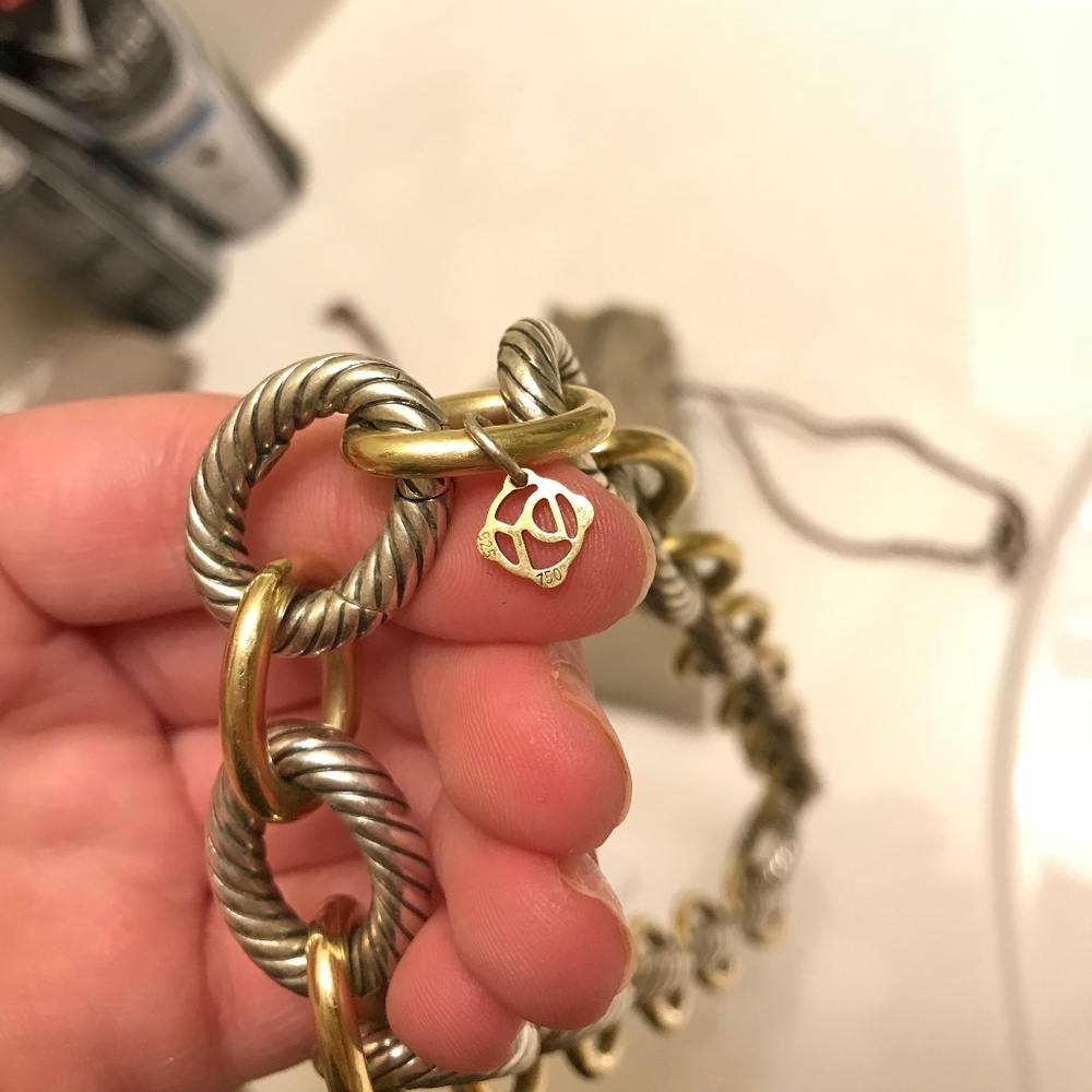 *SOLD* DY Oval Extra-Large Link Necklace with Gold